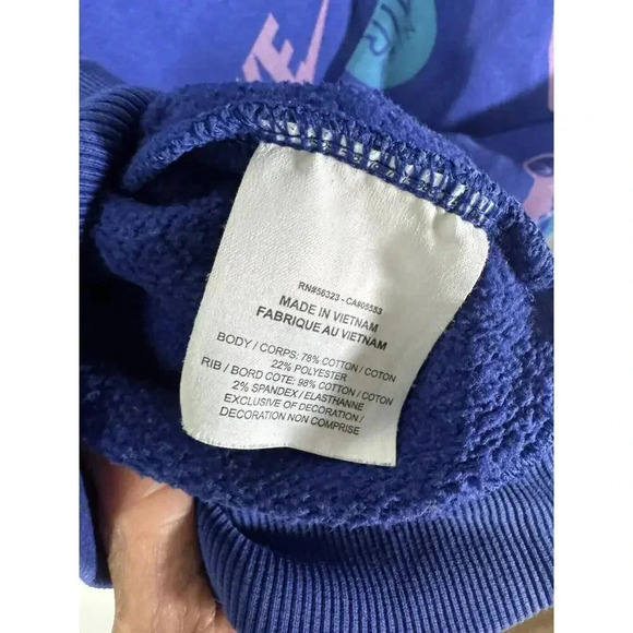 Nike air max printed crewneck sweatshirt size XSmall Blue Purple STREETWEAR - Picture 5 of 6